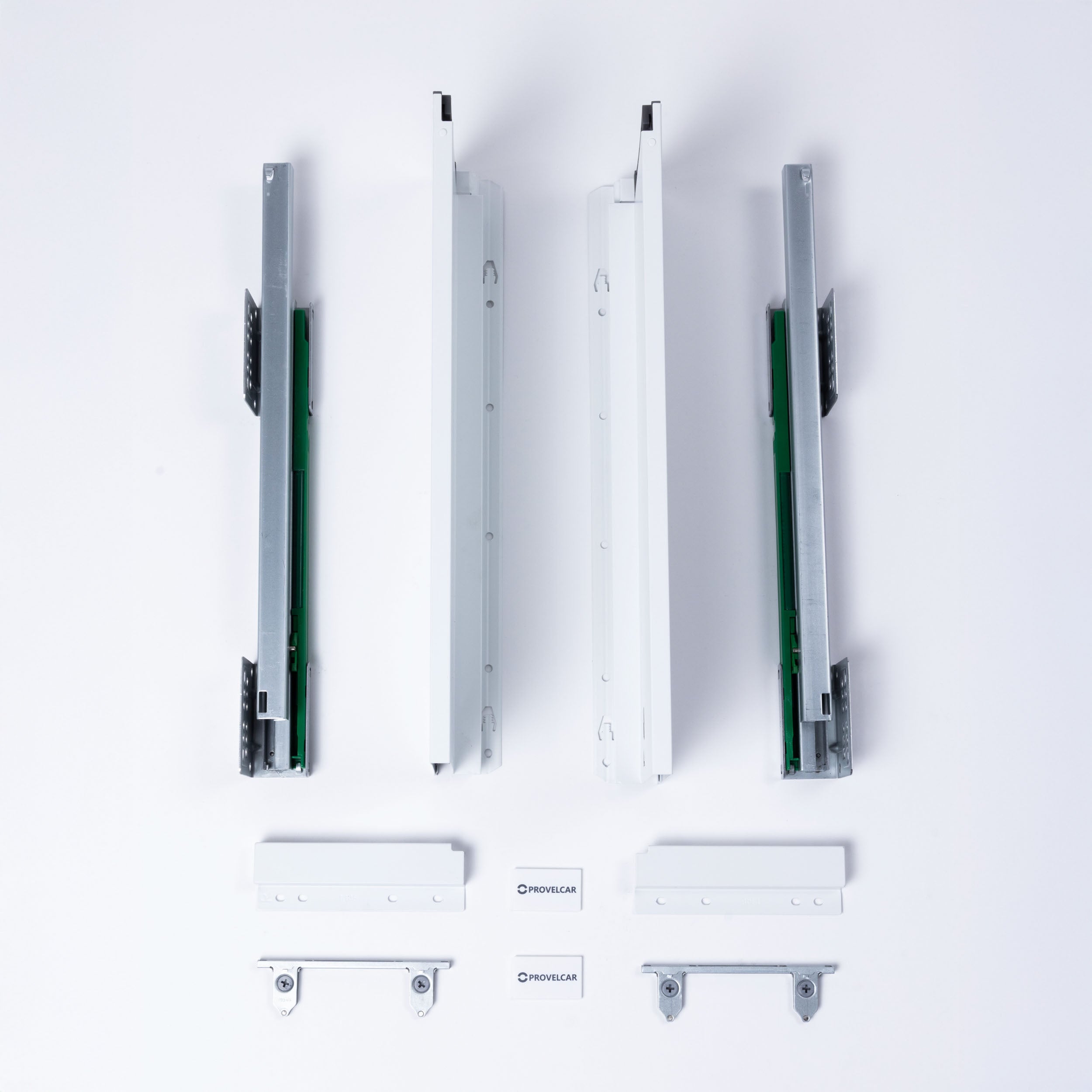 Corredera Lateral Metálico Slim Blanco Alto