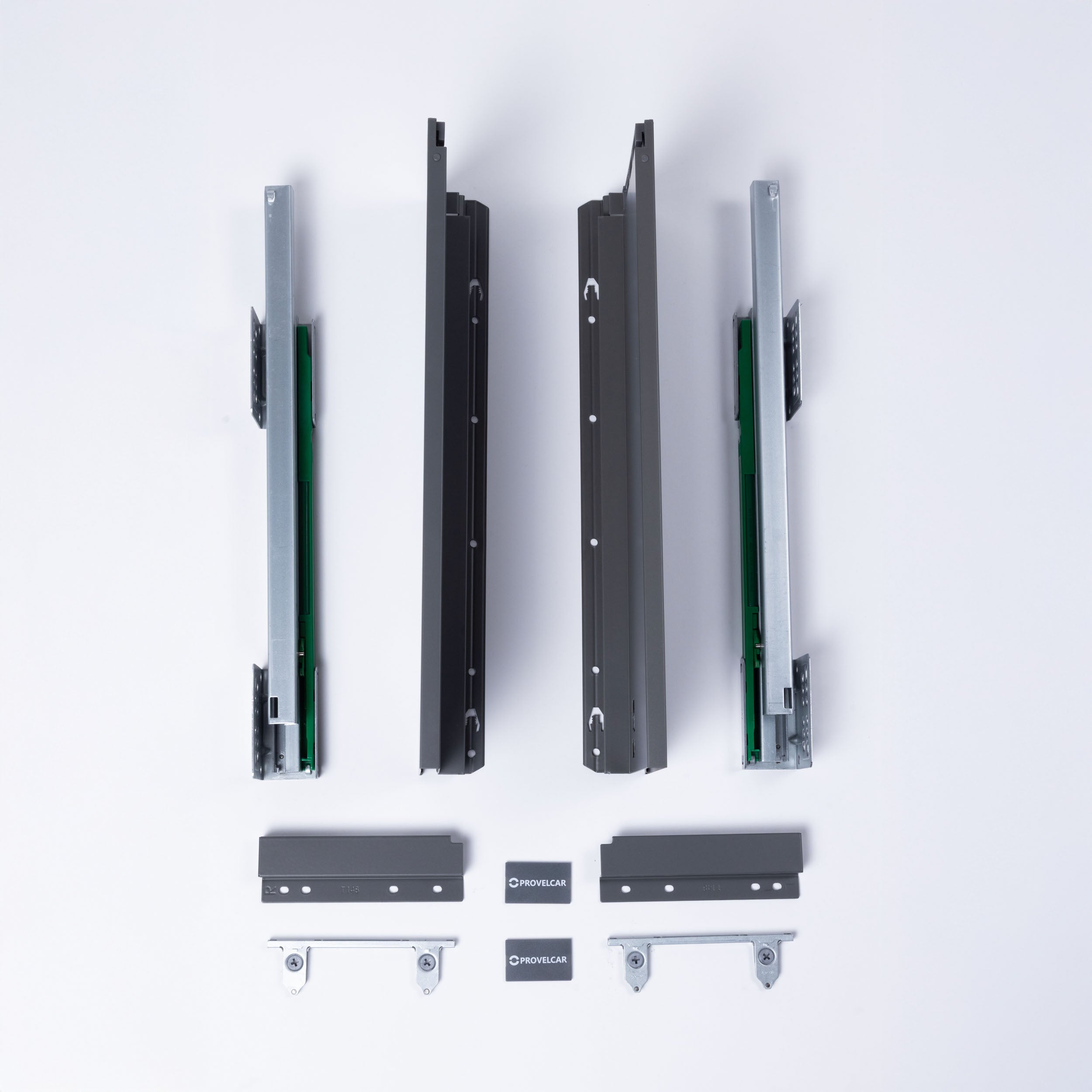 Corredera Lateral Metálico Slim Gris Alto