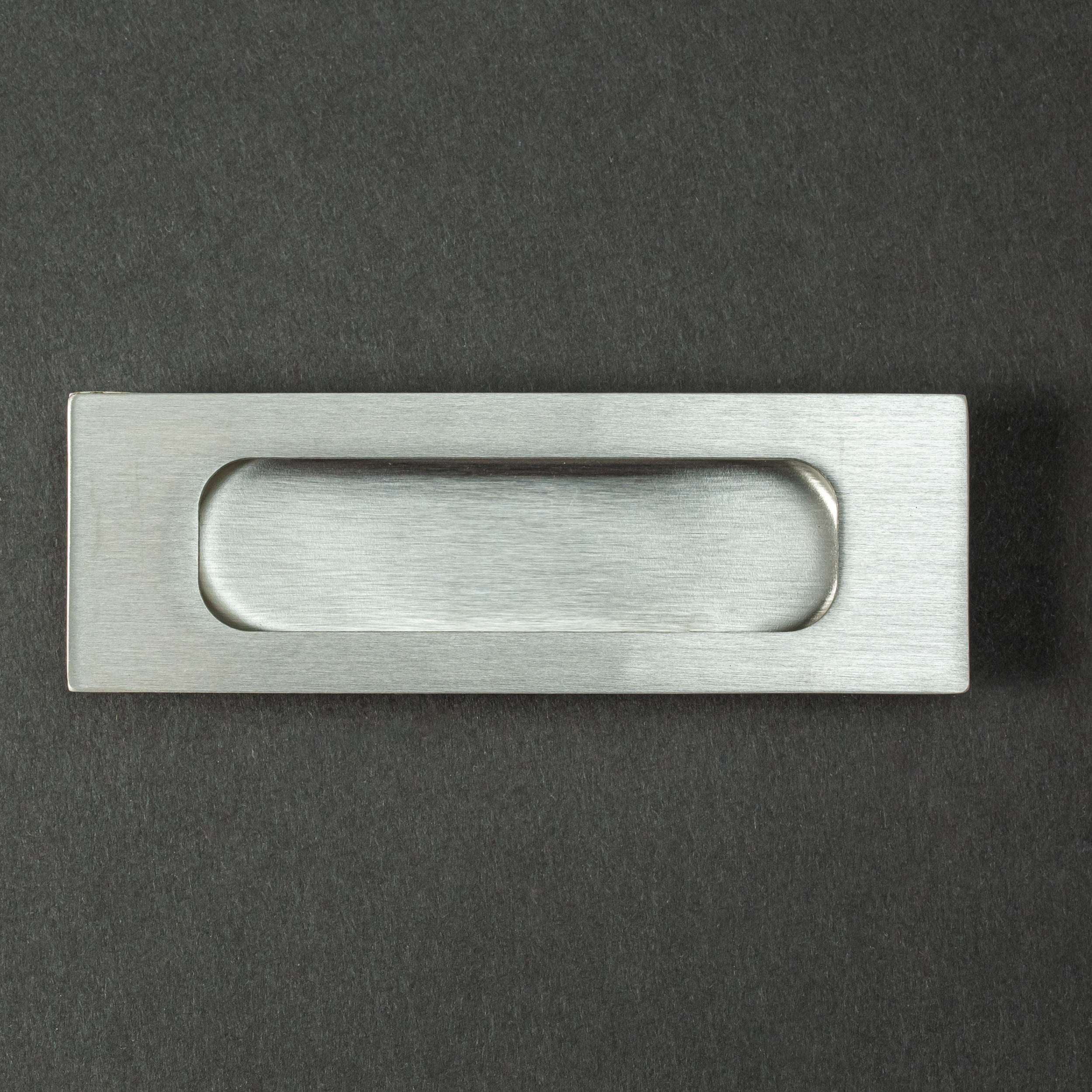 Asa embutida rectangular Satin Nickel 043