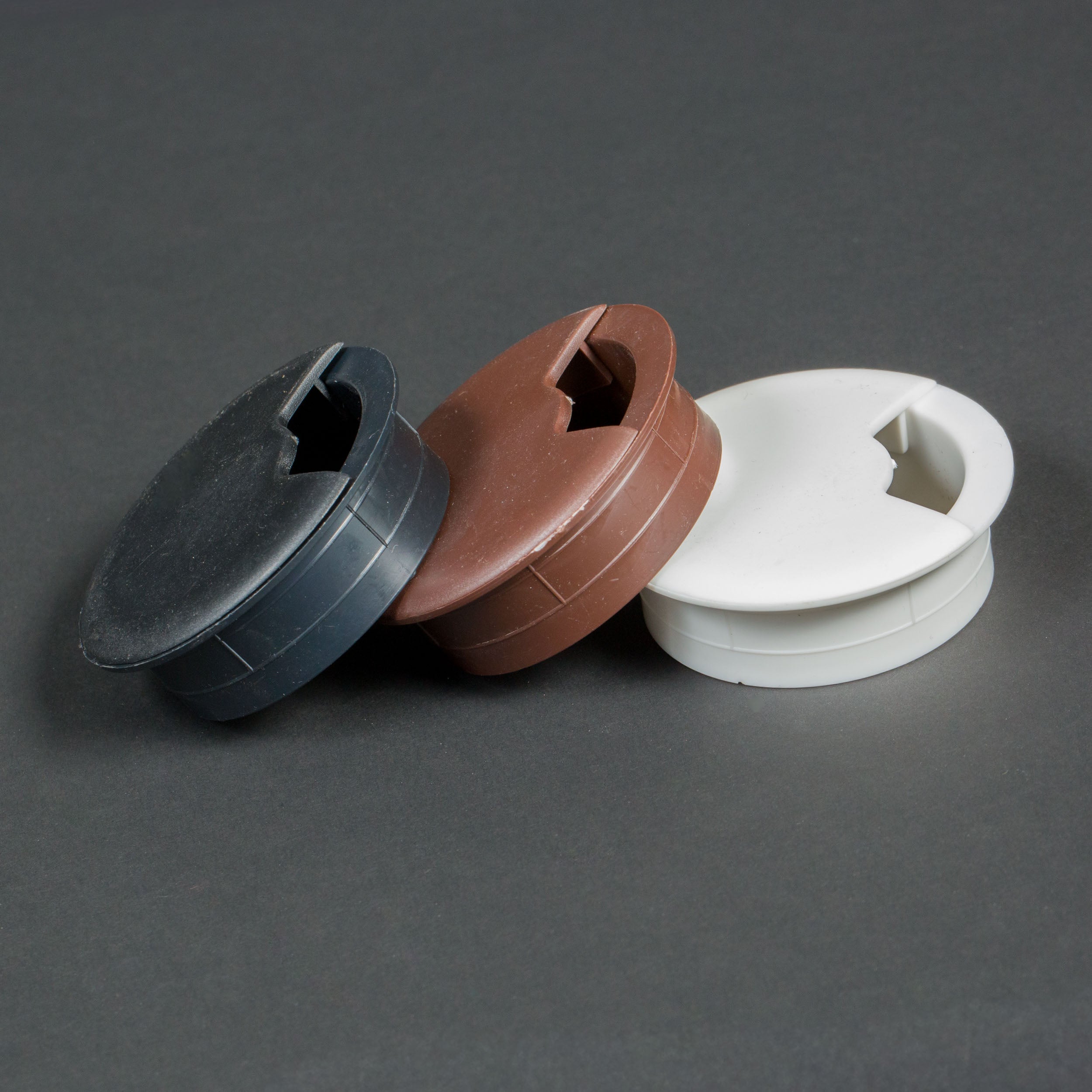 Pasacable Redondo Plástico Blanco