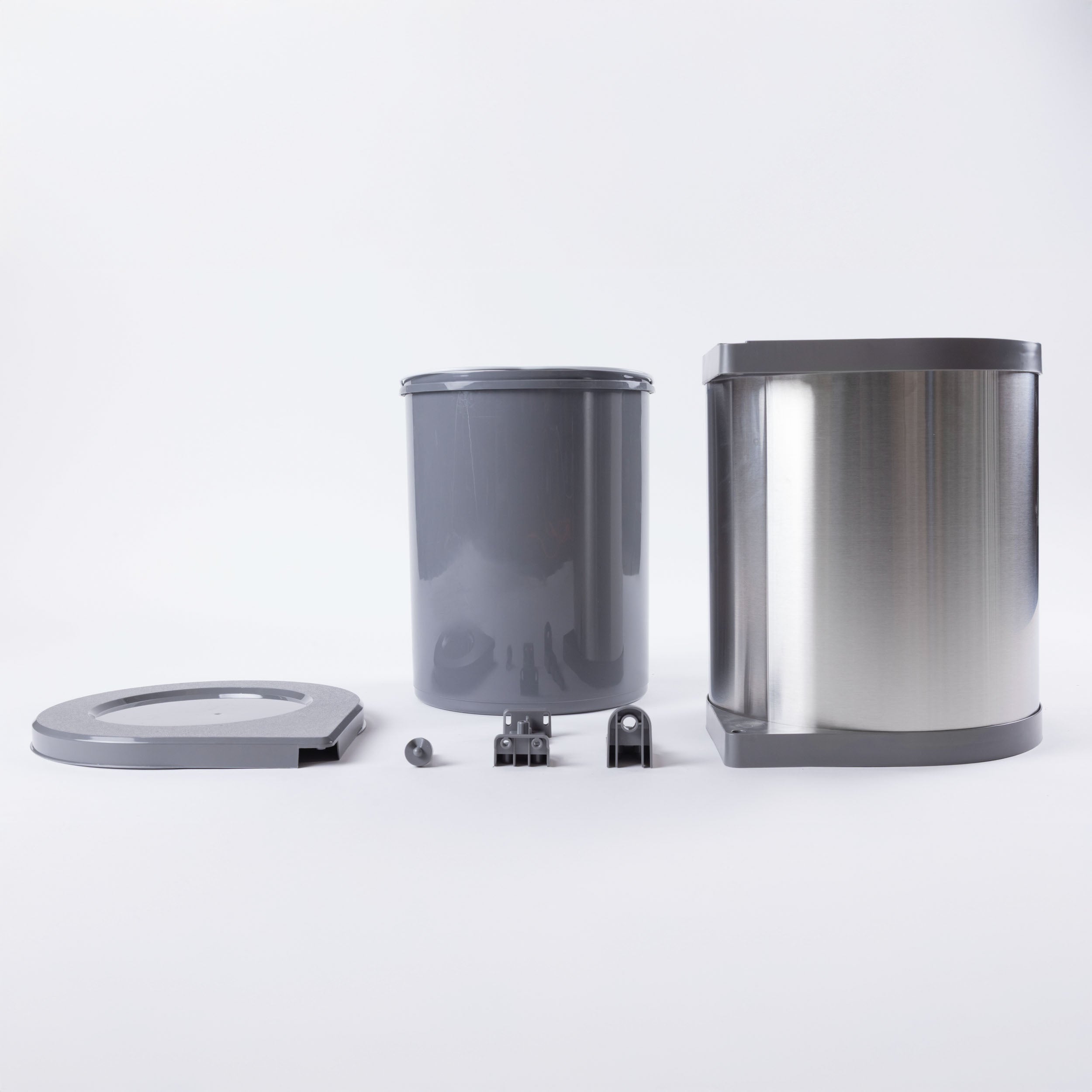 Basurero Redondo Gris 14L