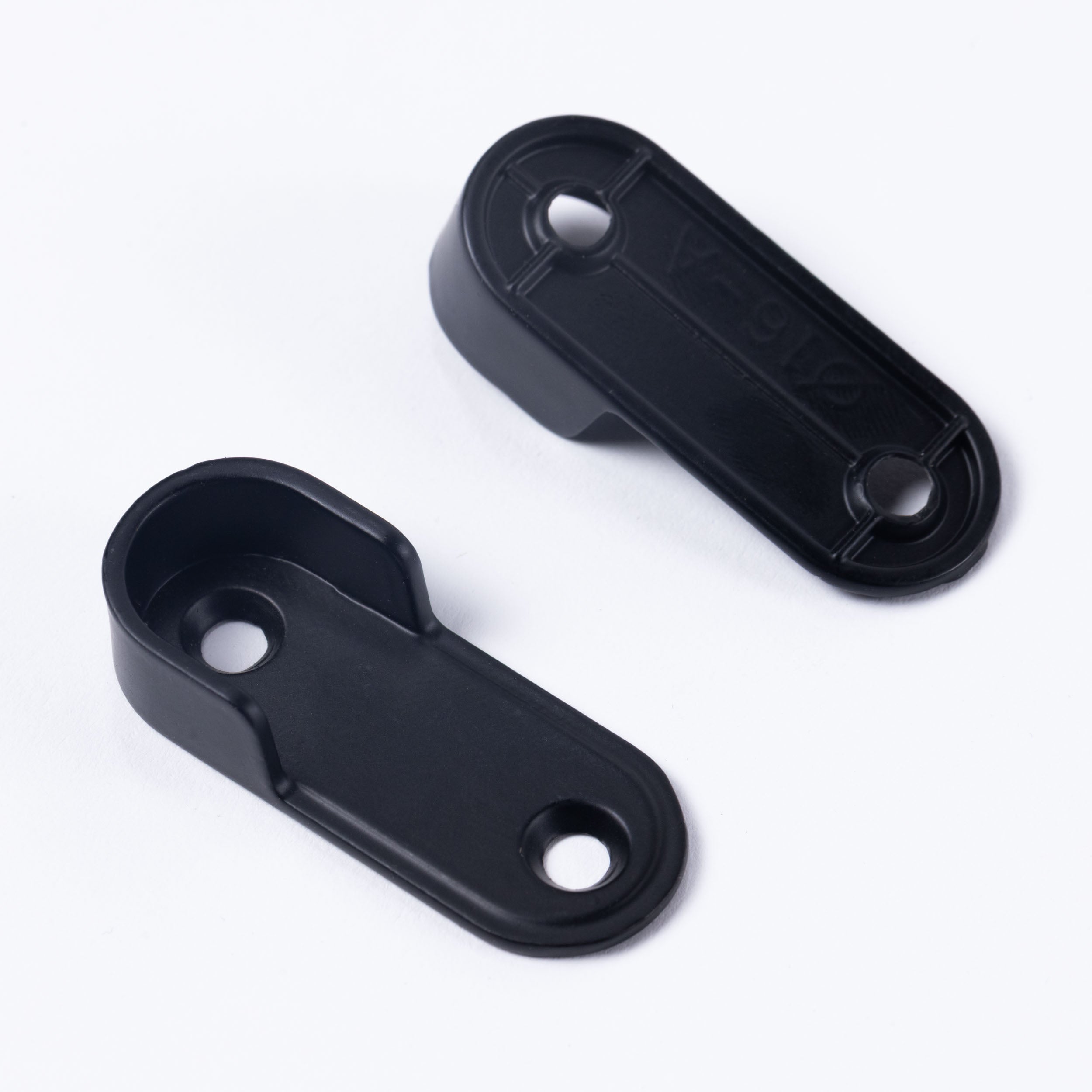 Soporte de Barra Ovalada Negro Lateral und.