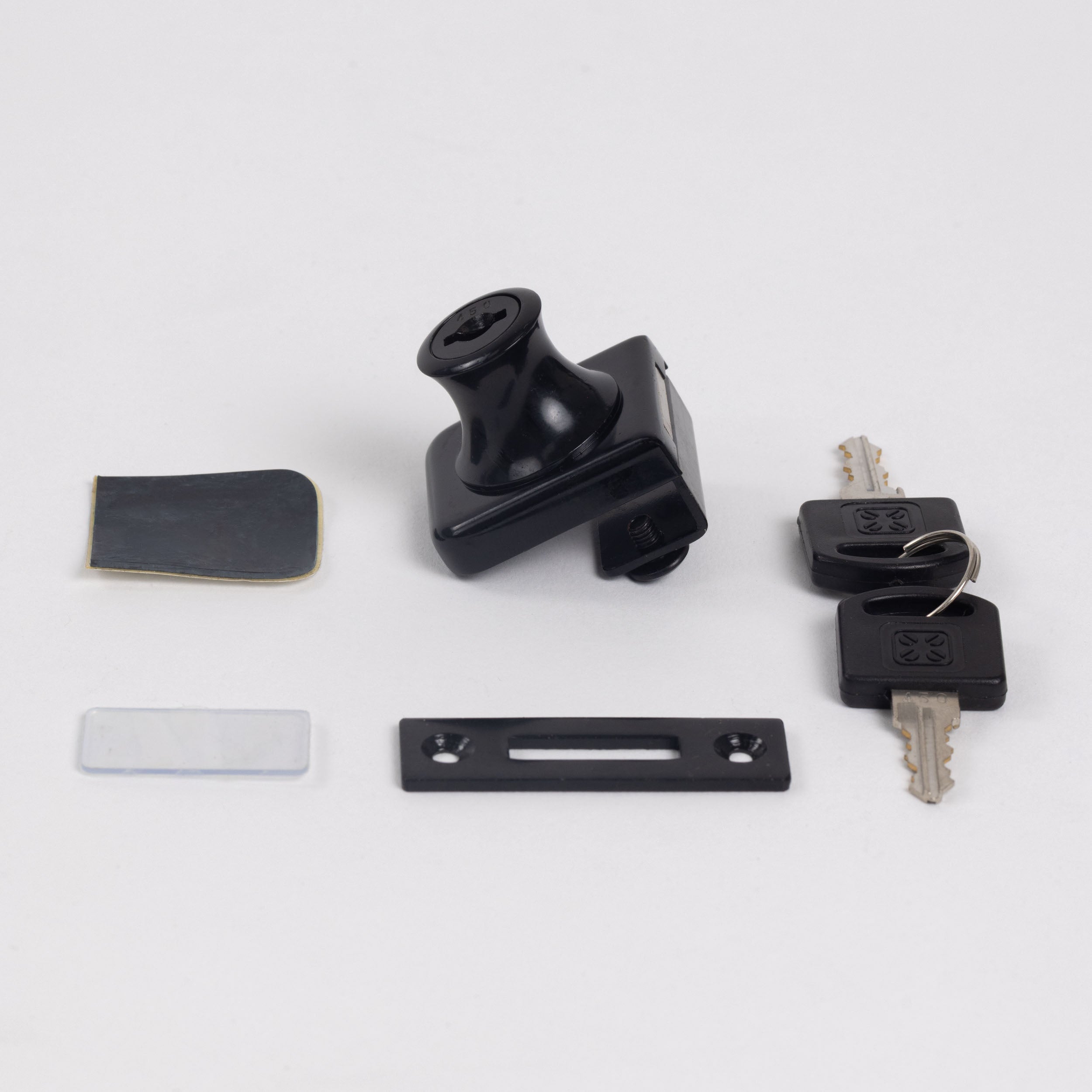 Cerradura Para Vidrio Sencilla Negra