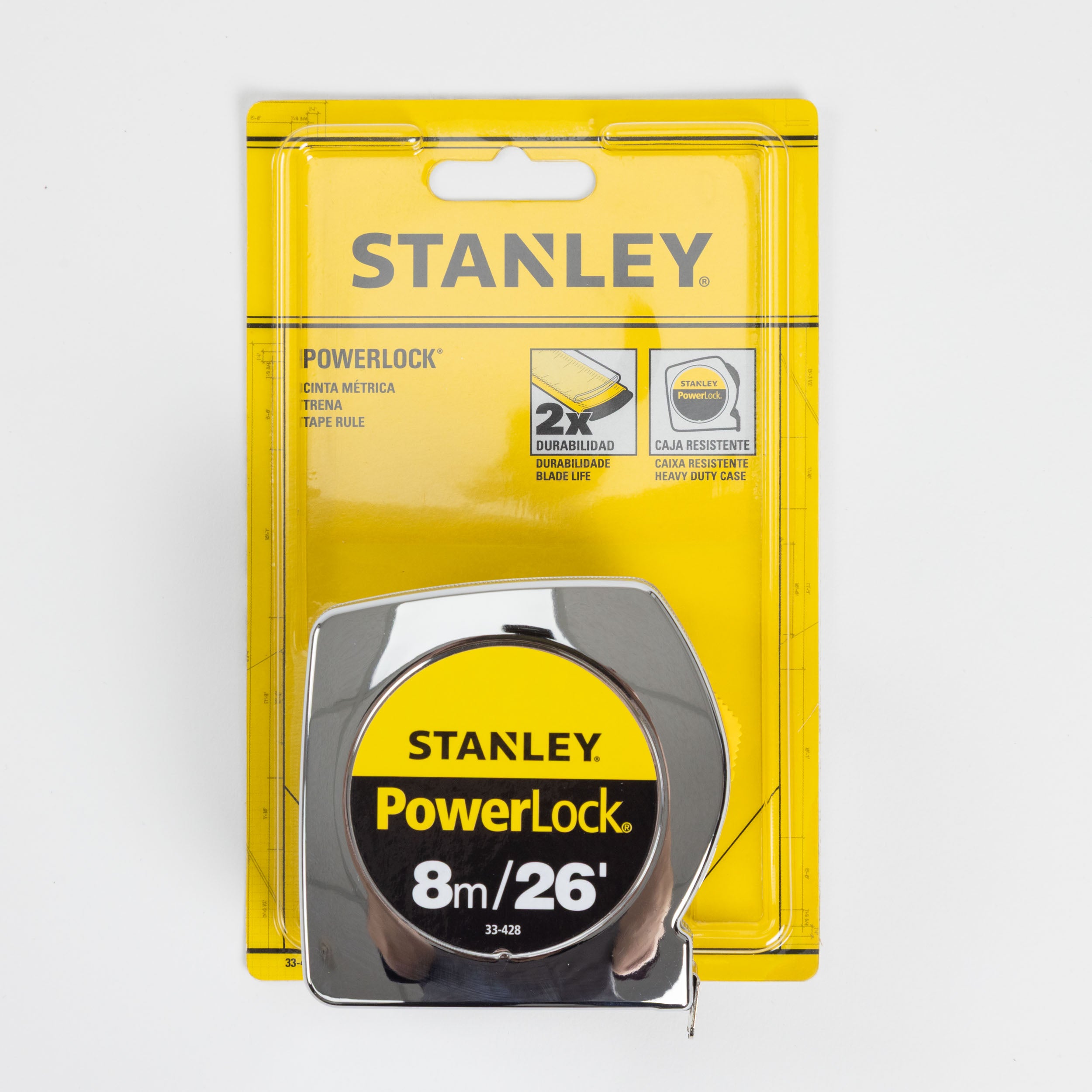 Huincha de Medir 8 mts. Stanley Power Lock