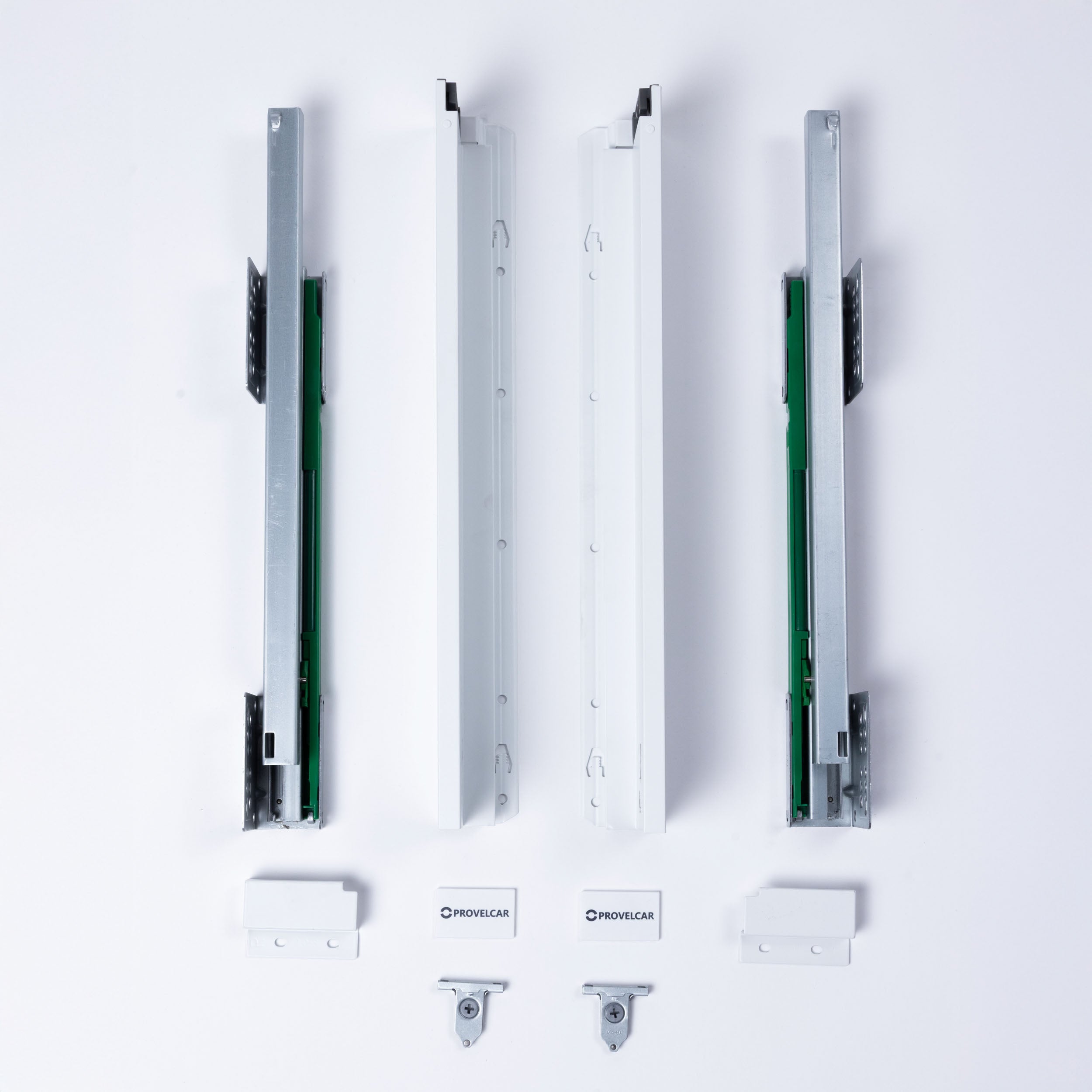 Corredera Lateral Metálico Slim Blanco Bajo