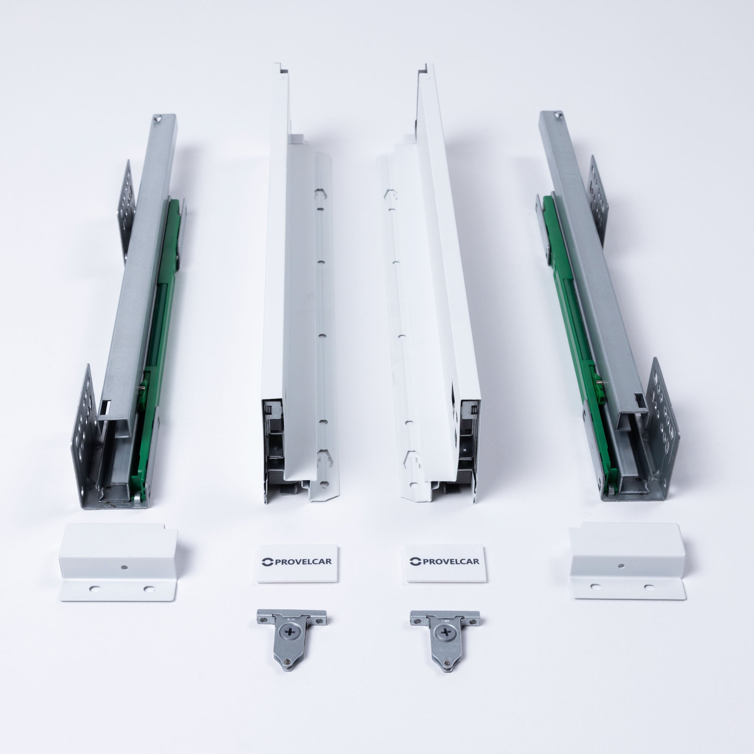 Corredera Lateral Metálico Slim Blanco Bajo