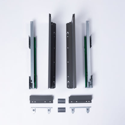 Corredera Lateral Metálico Slim Gris Alto