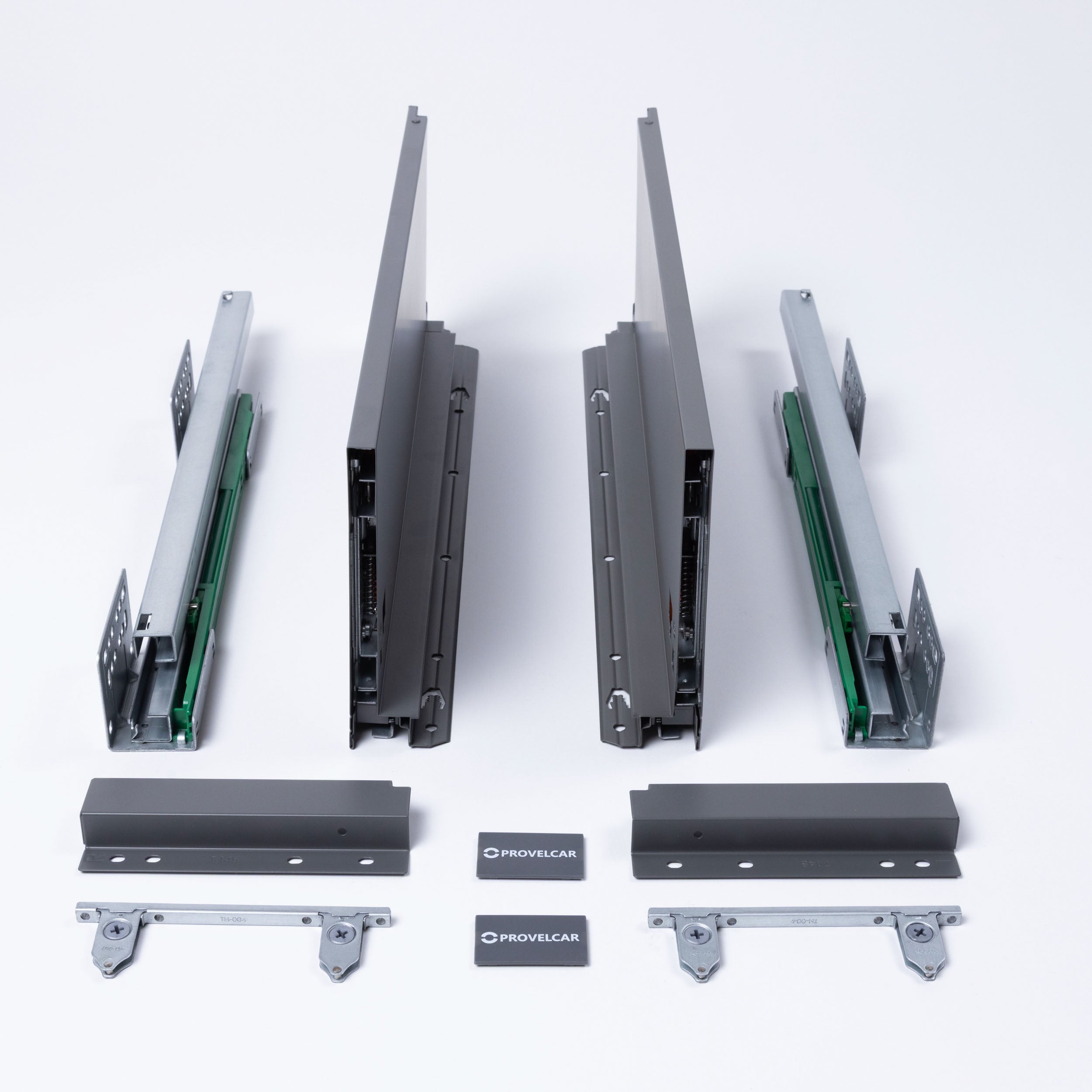 Corredera Lateral Metálico Slim Gris Alto