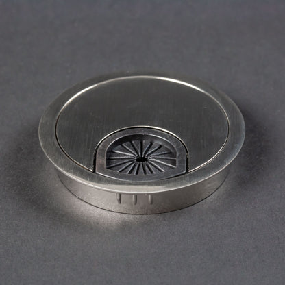 Pasacable Redondo Metálico Satin Nickel