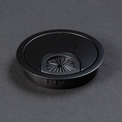 Pasacable Redondo Metálico Negro