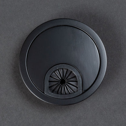 Pasacable Redondo Metálico Negro