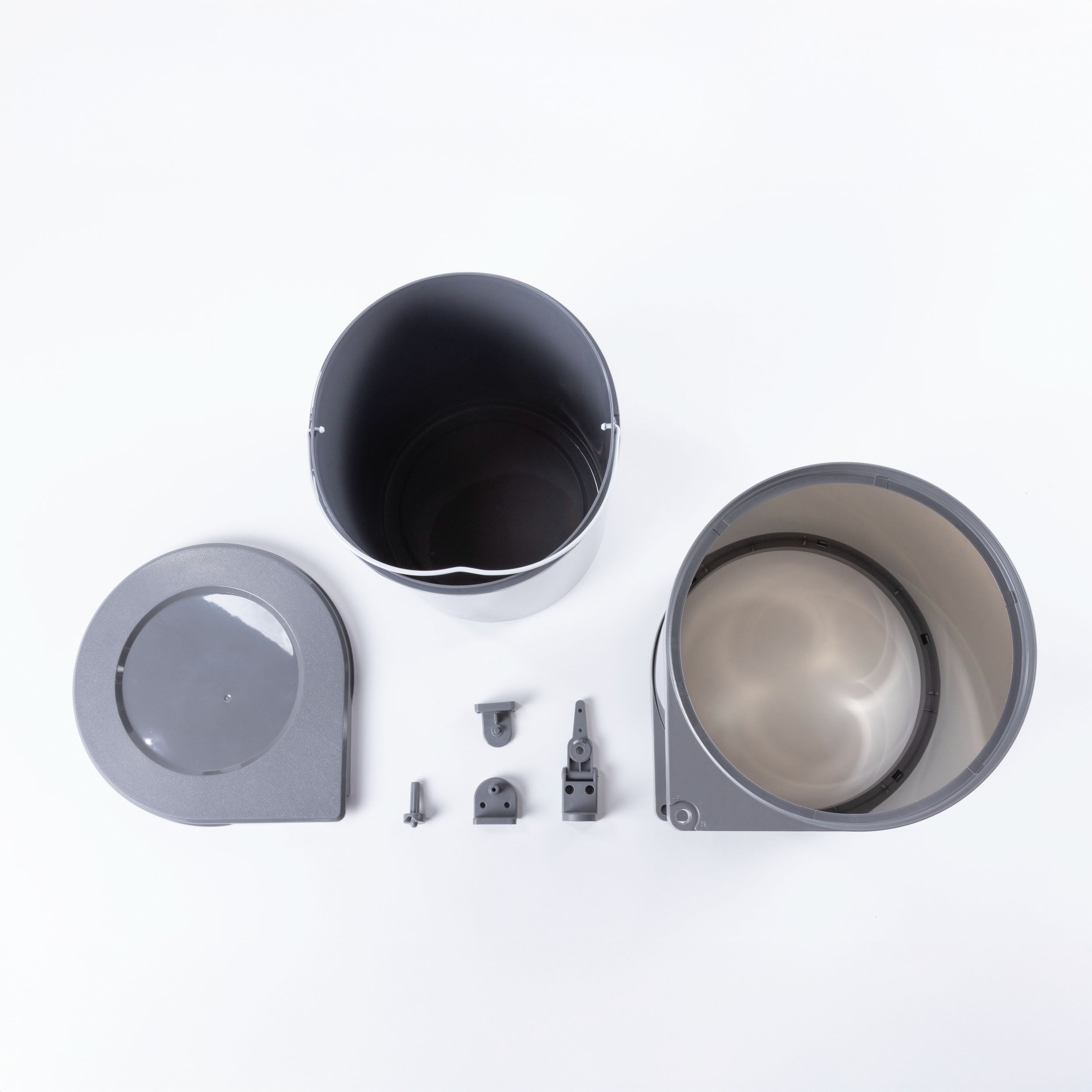 Basurero Redondo Gris 14L