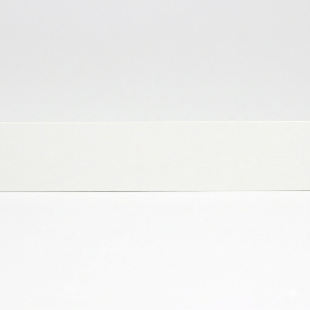 Tapacanto Blanco Liso 22 x 1.5 Metro Lineal