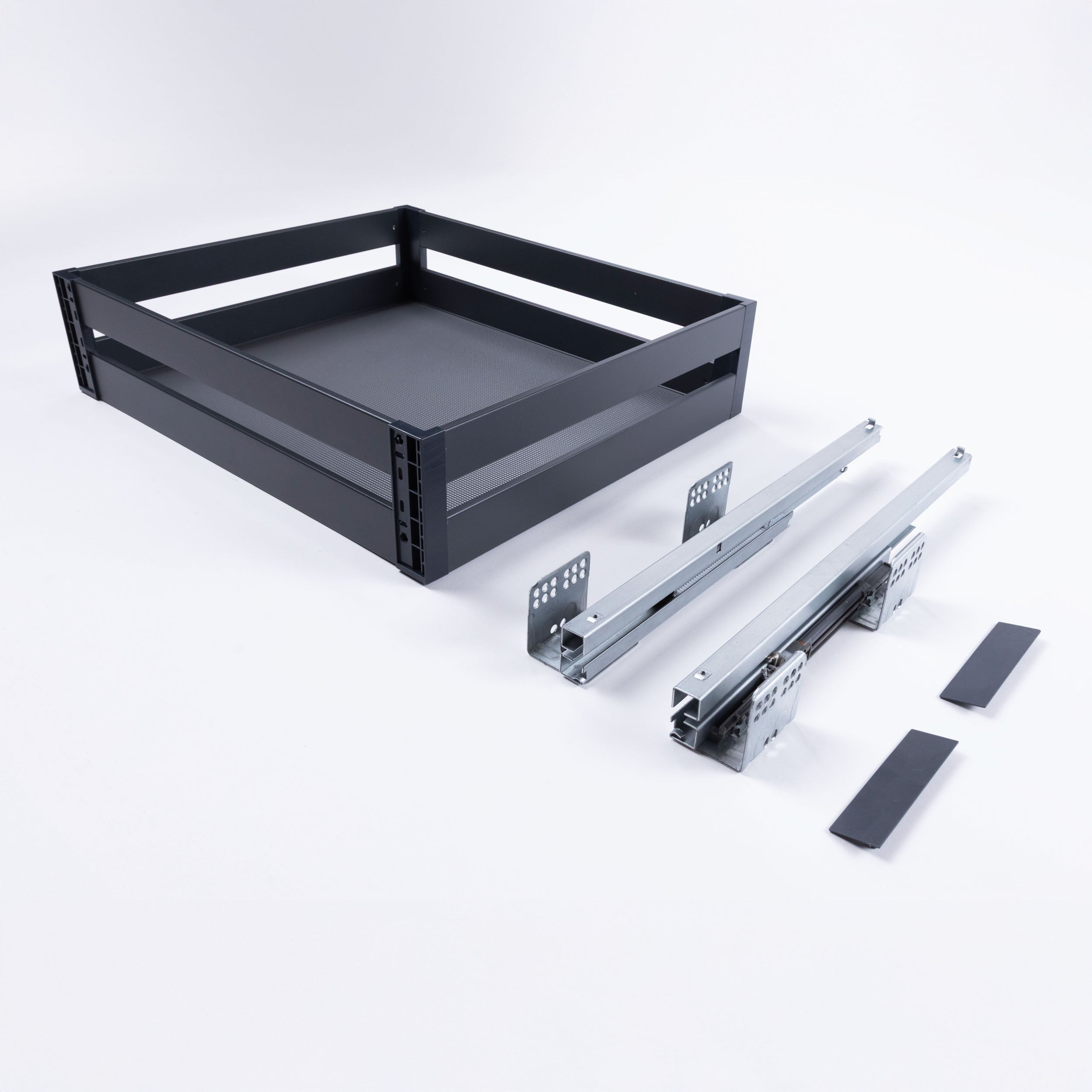 Canasto Extraible Antracita de Aluminio Cierre Suave