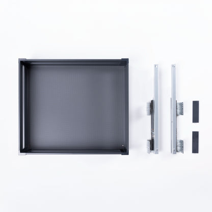 Canasto Extraible Antracita de Aluminio Cierre Suave