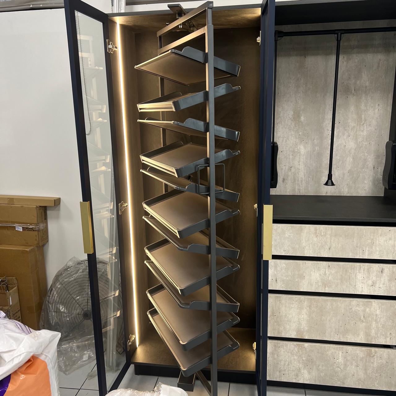 Zapatero Giratorio 12 Bandejas Antracita