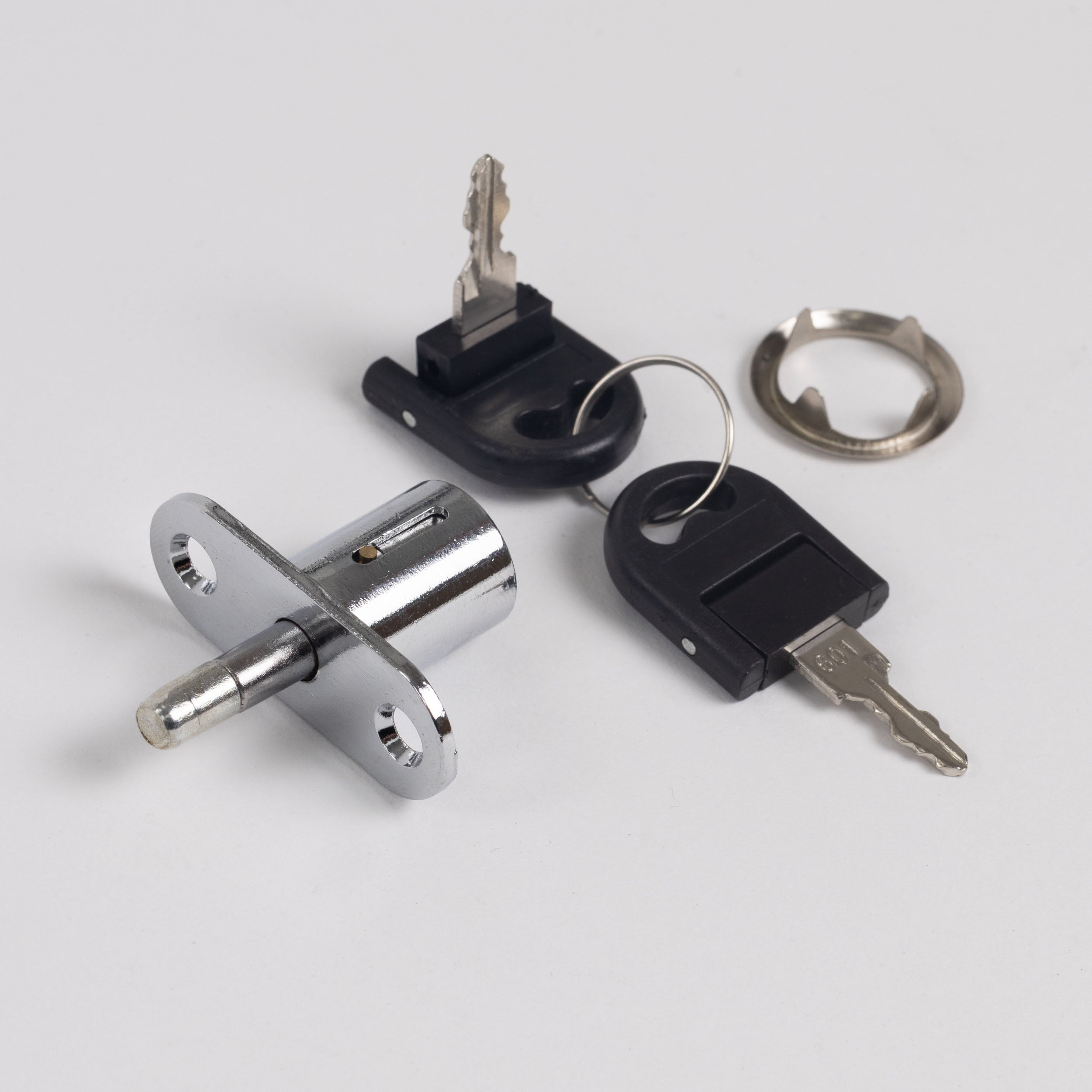 Cerradura de Botón Cromada