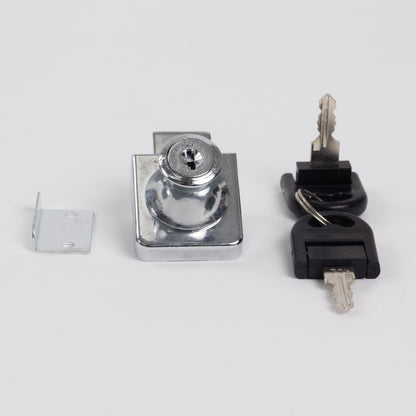 Cerradura Para Vidrio Sencilla Cromada