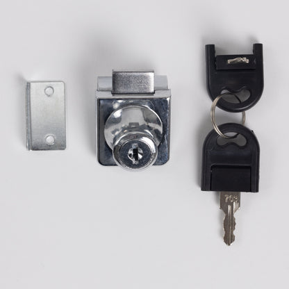 Cerradura Para Vidrio Sencilla Cromada