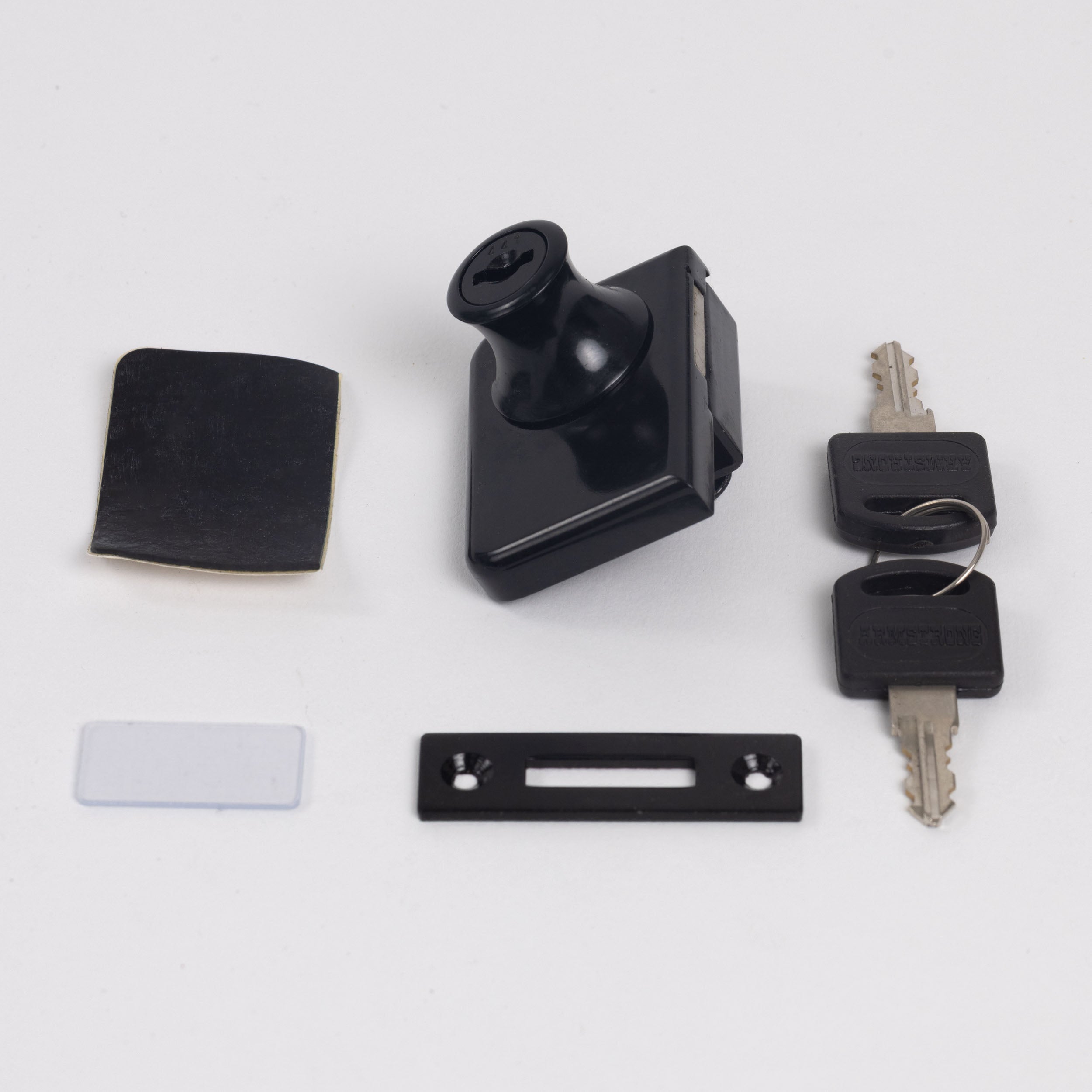 Cerradura Para Vidrio Doble Negra