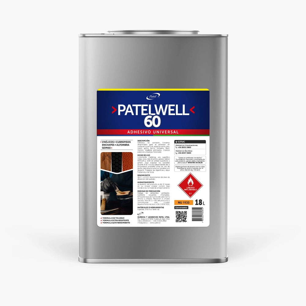 Adhesivo Contacto Patelwell 60 18 Lt.