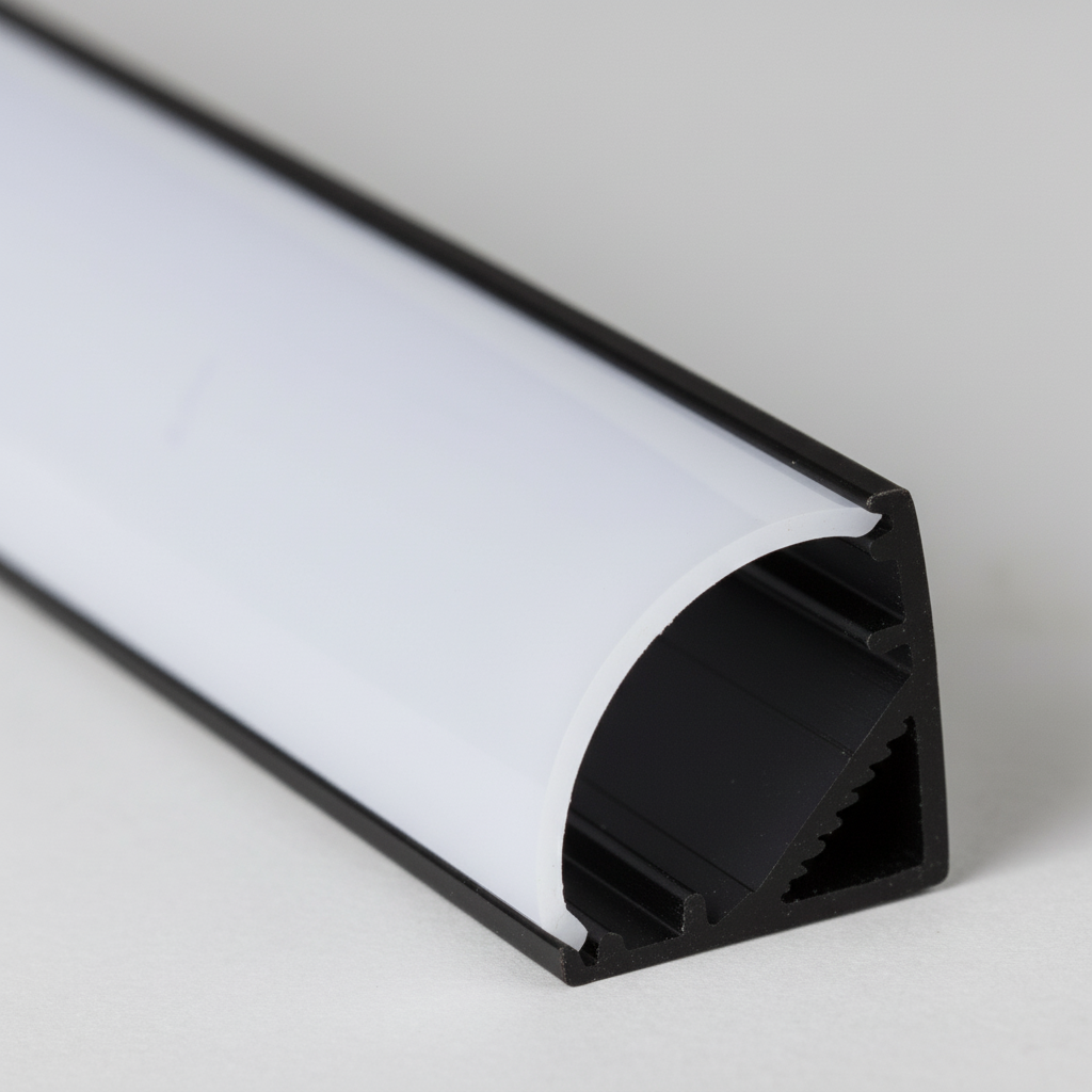 Perfil Negro LED Esquinero 3 mts.
